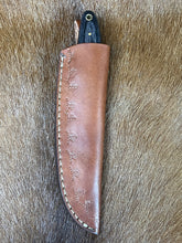 Load image into Gallery viewer, Hand ~ Forged ~ Skinner Knife ~ Twist Damascus ~ Hard Wood Wooden Bolster