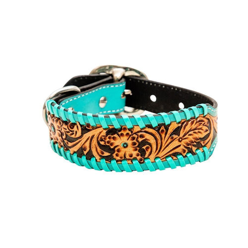 MYRA ~ Tooled ~ Leather ~ Dog ~ Collar