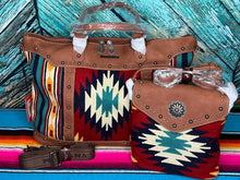 Load image into Gallery viewer, Montana West ~ Brown ~ Aztec ~ Duffle ~ Crossbody ~ Bag ~ Set