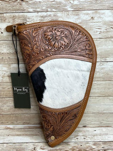 Myra ~ Tooled ~ Leather ~ Cowhide ~ Soft ~ Pistol ~ Case (12")