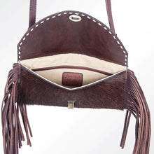 Load image into Gallery viewer, American Darling ~ Leather ~ Hair-On-Hide ~ Fringe ~ Crossbody ~ Bag