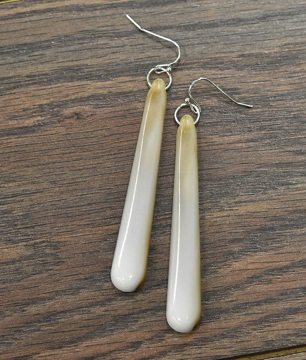 Synthetic Resin Long Earrings