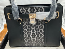 Load image into Gallery viewer, Black ~ Leopard ~ Handbag ~ Set