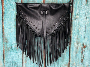 Black ~ Fringe ~ Crossbody ~ Bag