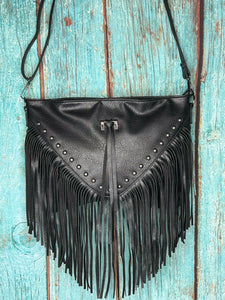 Black ~ Fringe ~ Crossbody ~ Bag