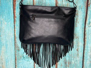 Black ~ Fringe ~ Crossbody ~ Bag