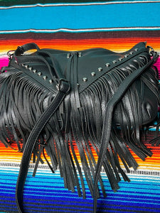 Black ~ Fringe ~ Crossbody ~ Bag