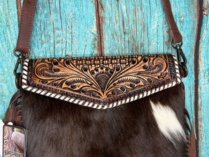 American Darling ~ Leather ~ Hide ~ Fringe ~ Crossbody ~ Bag