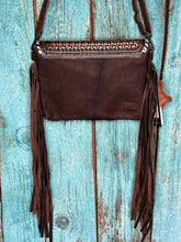 Load image into Gallery viewer, American Darling ~ Leather ~ Hide ~ Fringe ~ Crossbody ~ Bag