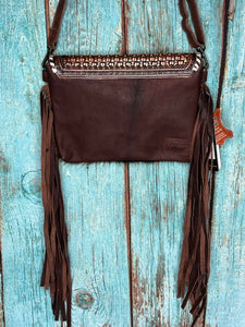 American Darling ~ Leather ~ Hide ~ Fringe ~ Crossbody ~ Bag