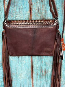 American Darling ~ Leather ~ Hide ~ Fringe ~ Crossbody ~ Bag