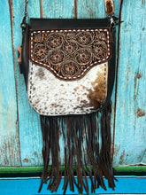 Load image into Gallery viewer, American Darling ~ Leather ~ Hide ~ Fringe ~ Bag