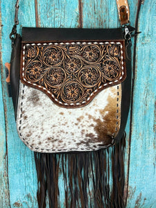 American Darling ~ Leather ~ Hide ~ Fringe ~ Bag