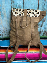 Load image into Gallery viewer, Hair ~ On ~ Hide ~ Suede ~ Leopard ~ Backpack