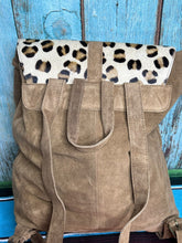 Load image into Gallery viewer, Hair ~ On ~ Hide ~ Suede ~ Leopard ~ Backpack