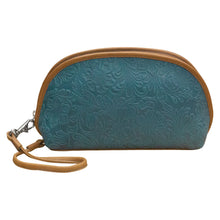 Load image into Gallery viewer, RFID ~ EMBOSSED ~ LEATHER ~ WRISTLET ~ NWT