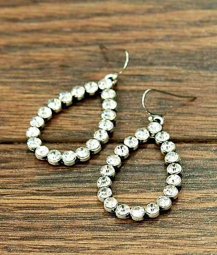 Crystal Teardrop Dangle Earrings