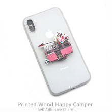 Load image into Gallery viewer, Wood Happy Camper Phone Grip/Stand