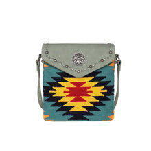 Load image into Gallery viewer, Montana West ~ Green ~ Aztec ~ Duffle ~ Crossbody ~ Bag ~ Set