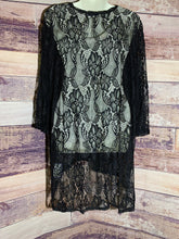 Load image into Gallery viewer, Long Sleeve Black Lace Kimono (OS)
