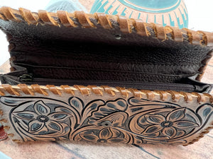 AMERICAN DARLING ~ TOOLED ~ CROSSBODY/WRISTLET ~ WALLET