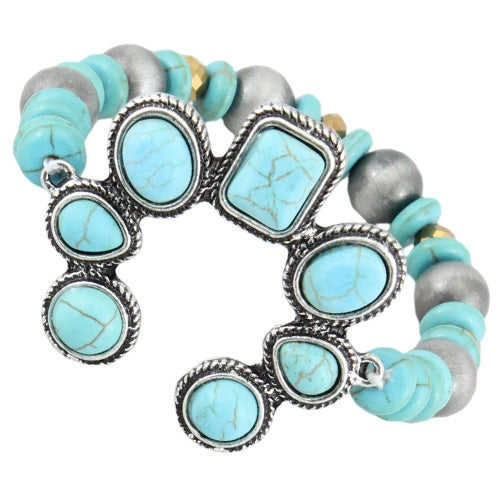 Turquoise Western Stretch Bracelet