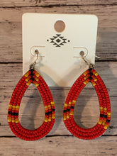 Load image into Gallery viewer, Seed Bead Tear Drop Earrings