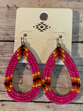 Load image into Gallery viewer, Seed Bead Tear Drop Earrings