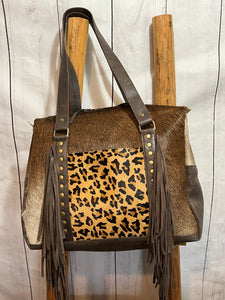 Hair ~ On ~ Hide ~ Leopard ~ Overnight/Purse ~ Fringe ~ Bag