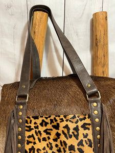 Hair ~ On ~ Hide ~ Leopard ~ Overnight/Purse ~ Fringe ~ Bag