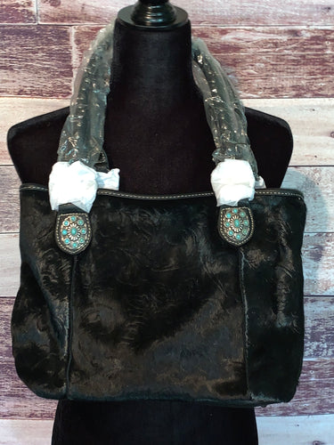 Trinity Ranch Black Hair-On Handbag