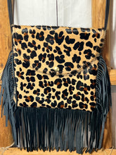 Load image into Gallery viewer, Wild Goose ~ Leopard ~ Hair ~ On ~ Hide ~ Crossbody ~ Bag