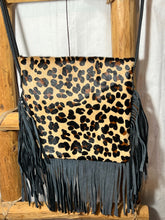 Load image into Gallery viewer, Wild Goose ~ Leopard ~ Hair ~ On ~ Hide ~ Crossbody ~ Bag