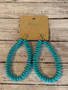 Faux Turquoise Beaded Earrings