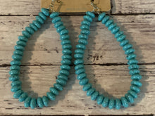 Load image into Gallery viewer, Faux Turquoise Beaded Earrings