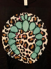 Load image into Gallery viewer, Turquoise ~ Naja ~ Leopard ~ T-Shirt (Assorted Sizes)