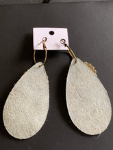 Load image into Gallery viewer, LV Upcycled Leopard Hair-On Leather Earrings