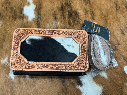 American Darling ~ Tooled ~ Hide ~ Crossbody/Wristlet ~ Wallet