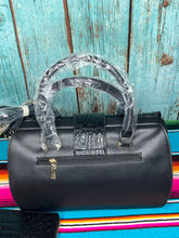 Load image into Gallery viewer, Black ~ Croc ~ Vegan Leather ~ Doctor&#39;s ~ Handbag ~ Set