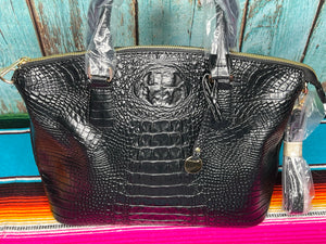 Inspired ~ Black ~ Croc ~ Vegan ~ Leather ~ Handbag