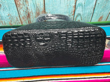 Load image into Gallery viewer, Inspired ~ Black ~ Croc ~ Vegan ~ Leather ~ Handbag