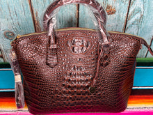 Load image into Gallery viewer, Inspired ~ Dark Brown ~ Croc ~ Vegan ~ Leather ~ Handbag