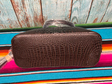 Load image into Gallery viewer, Inspired ~ Dark Brown ~ Croc ~ Vegan ~ Leather ~ Handbag