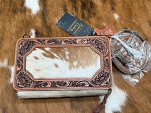 Load image into Gallery viewer, American Darling ~ Tooled ~ Hide ~ Crossbody/Wristlet ~ Wallet