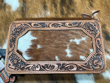 Load image into Gallery viewer, American Darling ~ Tooled ~ Hide ~ Crossbody/Wristlet ~ Wallet