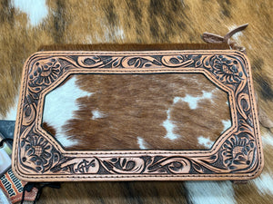 American Darling ~ Tooled ~ Hide ~ Crossbody/Wristlet ~ Wallet