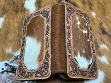 Load image into Gallery viewer, American Darling ~ Tooled ~ Hide ~ Crossbody/Wristlet ~ Wallet