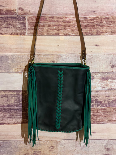 American Darling ~ Black ~ Leather ~ Fringe ~Bag