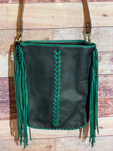 Load image into Gallery viewer, American Darling ~ Black ~ Leather ~ Fringe ~Bag