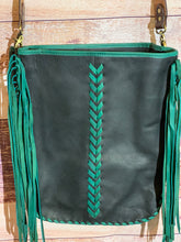 Load image into Gallery viewer, American Darling ~ Black ~ Leather ~ Fringe ~Bag